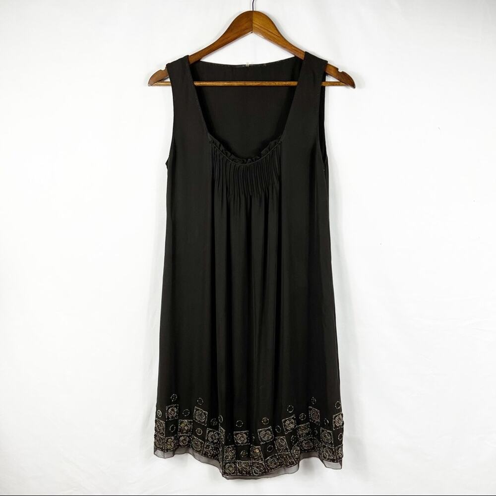 ELIE TAHARI Brown Silk Cocktail Dress in Size Small